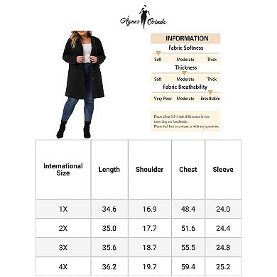 Women's Plus Size Fashion Outerwear Stand Collar Winter Long Coat