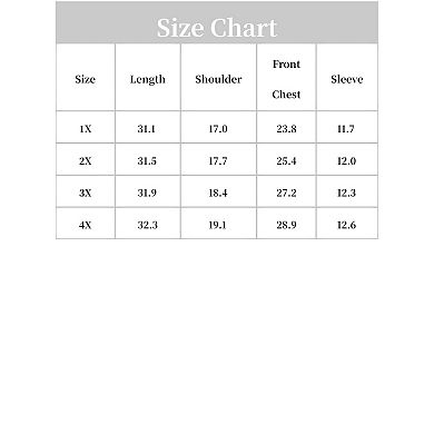 Women's Plus Size Blouses Split V-Neck 1/2 Sleeve Casual Chiffon Tunic Top