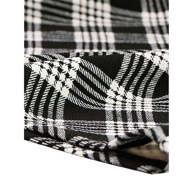 Women's Bodycon Dress Mesh Panel Plaid Dresses