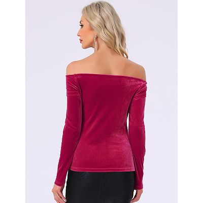 オルウェル VELOUR LONG SLEEVE TOP カットソー Dark Mauve Burnout Top - Long Sleeve Top - Velvet Burnout Top - Lulus