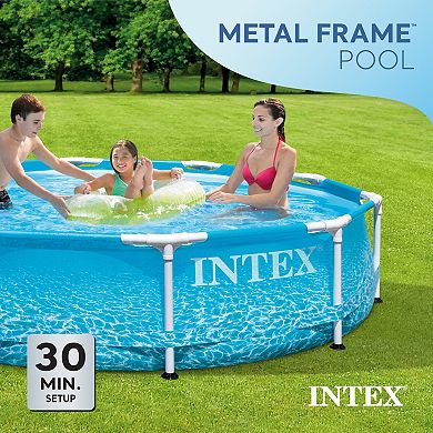 Intex 28206EH 10' x 30" Above Ground Steel Metal Frame Beachside Swimming Pool