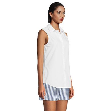 Women's Tall Lands' End Wrinkle Free No Iron Sleeveless Shirt