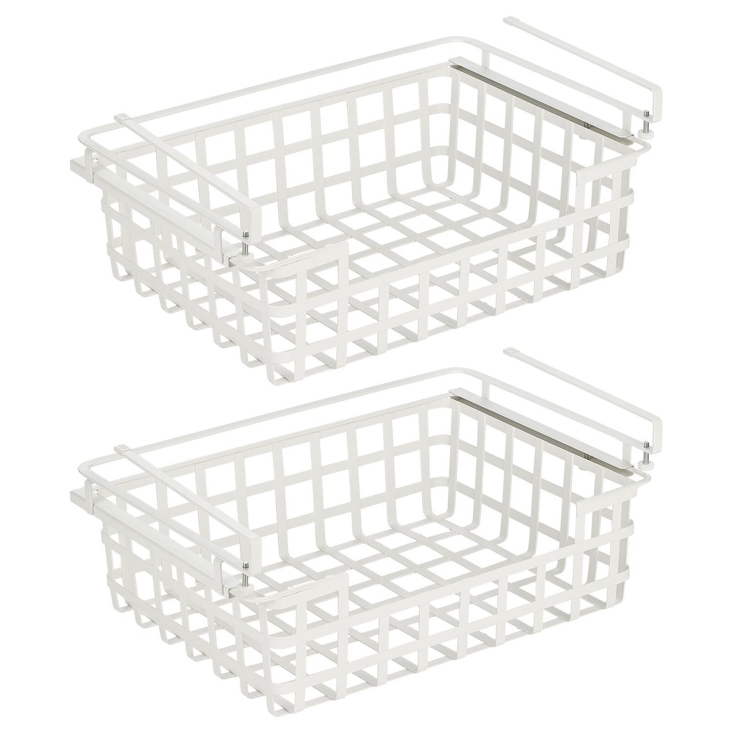 Storage Baskets - Chrome Double Pull-Out Wire Baskets w/ Full