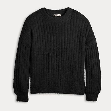 Juniors' SO® Ribbed Crewneck Sweater