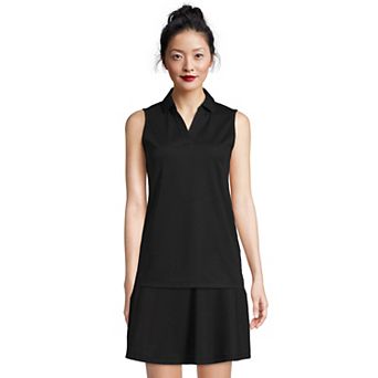 Womens Lands' End Performance Pique Sleeveless Polo Shirt