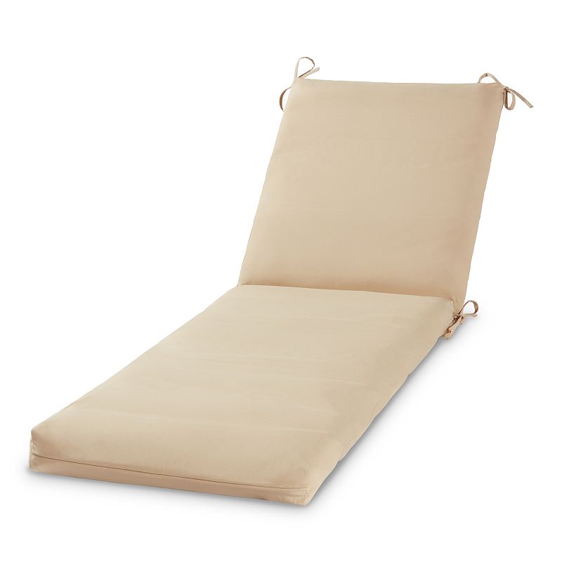 Greendale Home Fashions Outdoor Chaise Cushion, Beig/Green, CHAISECUSH