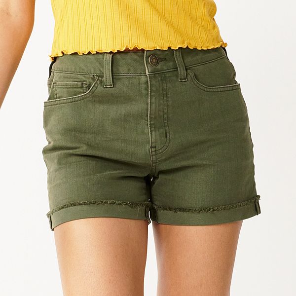 Juniors SO High Rise Midi Shorts