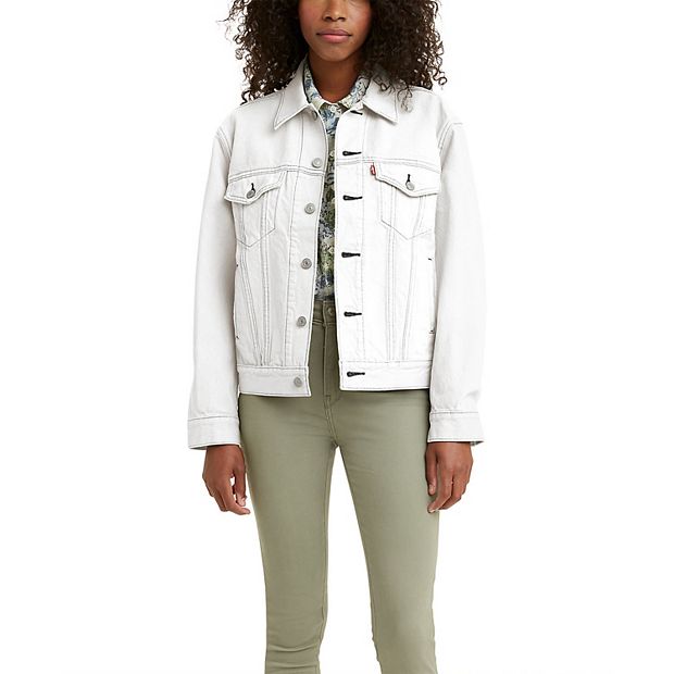 White jean hot sale jacket kohls