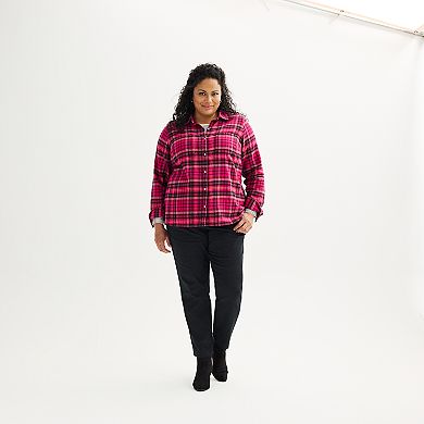 Plus Size Croft & Barrow® The Extra Soft Plaid Flannel Shirt