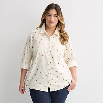 Plus Size Croft & Barrow® The Extra Soft Plaid Flannel Shirt