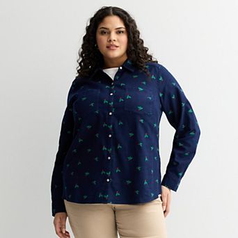 Plus Size Croft & Barrow® The Extra Soft Plaid Flannel Shirt