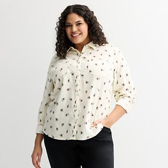 Plus Size Croft & Barrow® The Extra Soft Plaid Flannel Shirt