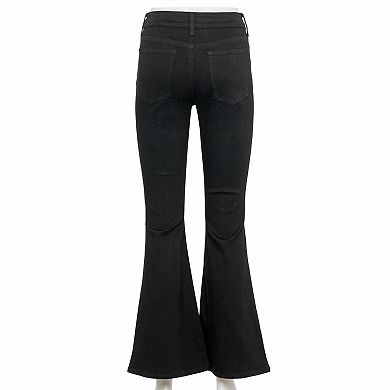 Juniors' SO® Adaptive Easy Dressing High Rise Flare Jeans
