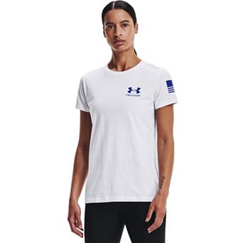 Women's Under Armour Freedom Veterans Day Banner Crewneck Tee