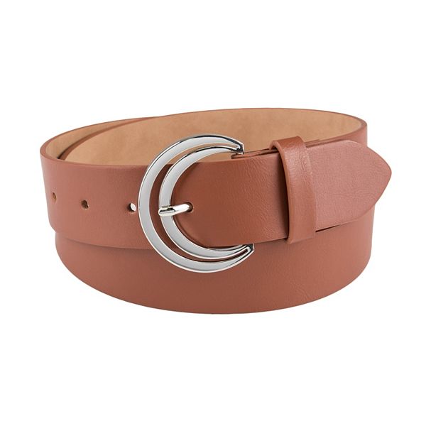 Women's LC Lauren Conrad Crescent Cut-Out Retro Buckle Belt in Regular &  Plus