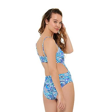 Juniors' Ninety-Nine° Cutout Convertible Bandeau One-Piece Swimsuit
