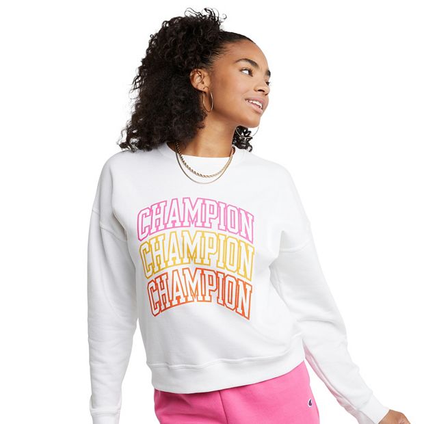 White champion hotsell crewneck womens