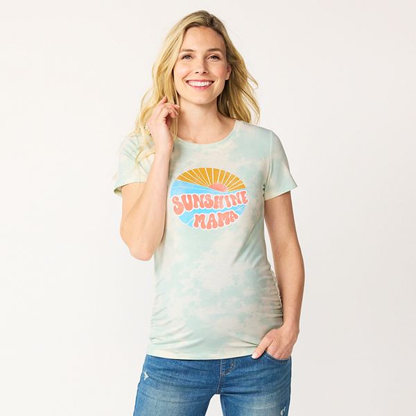 Maternity Sonoma Goods For Life® Fitted Crewneck Graphic Tee Blue Tie