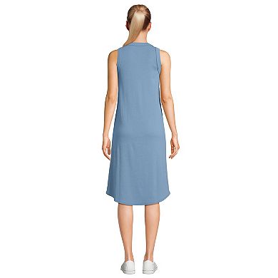 Women's Lands' End Ribbed Midi Tank Top Dress
