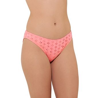 Juniors' Ninety-Nine° High Leg V-Waist Swim Bottoms