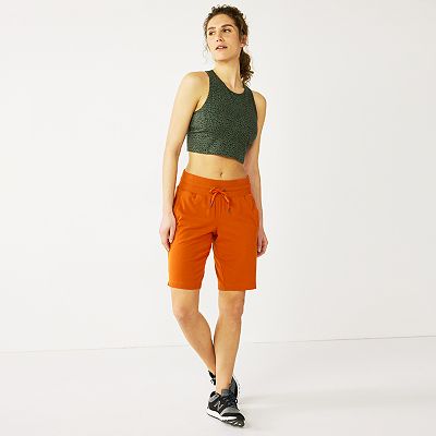 Women's tek gear drawstring bermuda shorts sales