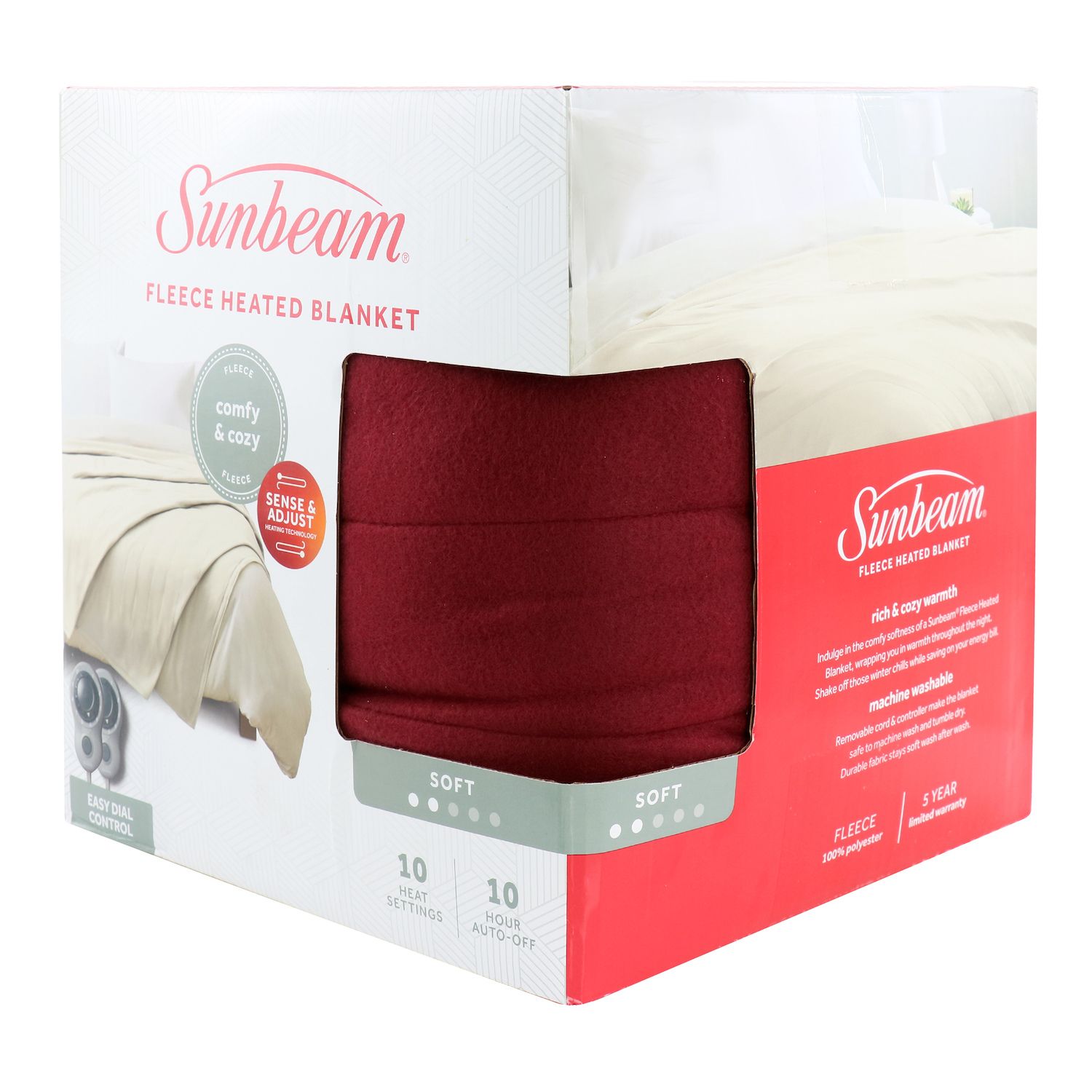 Sunbeam 54 inch Heated Body Pillow with Temperature Controller