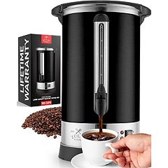 Elite Gourmet Stainless Steel 40 Cup Coffee Urn and Hot Water Dispenser 