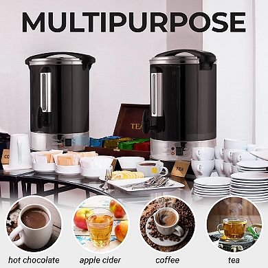 Zulay Kitchen Commercial Coffee Maker - 100 Cup Coffee Urn with Double-Wall and Twist-Lock Lid