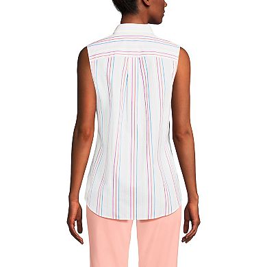 Petite Lands' End Wrinkle Free Sleeveless Shirt