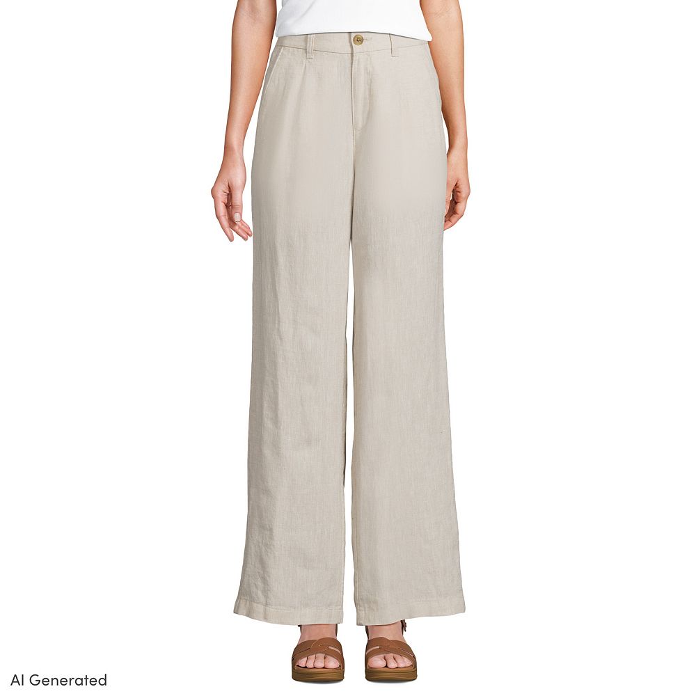 Linen Pleated Pants