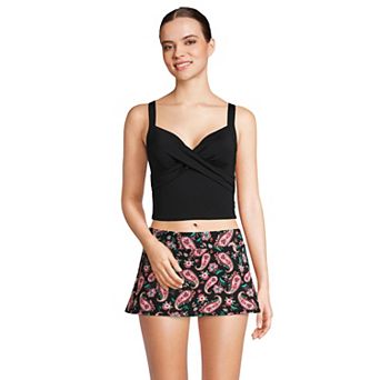 Women's Lands' End Chlorine Resistant Wireless Cropped Tankini Top
