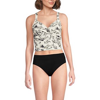Women's Lands' End Chlorine Resistant Wireless Cropped Tankini Top