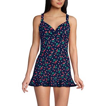 Women's Lands' End Chlorine Resistant Wireless Cropped Tankini Top