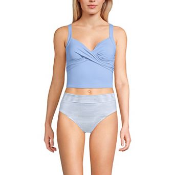 Women's Lands' End Chlorine Resistant Wireless Cropped Tankini Top