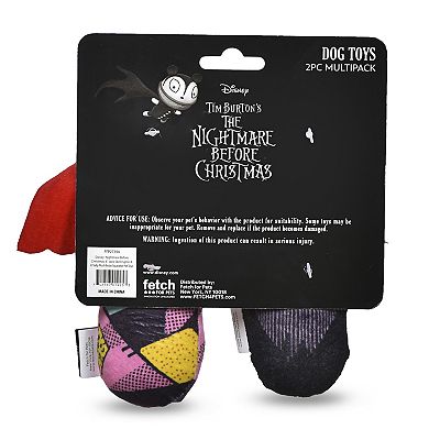 Disney's Nightmare Before Christmas: Jack and Sally Plush Bobo Dog Toy Set