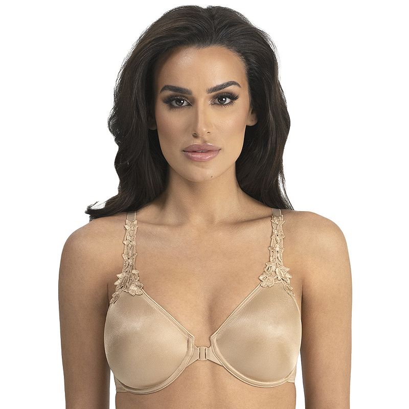 Dominique Meryl Front Close Minimizer T-Back Smoother Bra 7050, Women's, Size: 38 F, Brown
