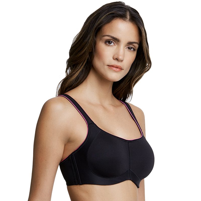 Dominique Bras: Zoe Pro Maximum Support Underwire Sports Bra 6100, Women's, Size: 44 Dd, Black