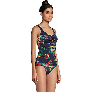 Women's Lands' End Reversible Shirred Tankini Top