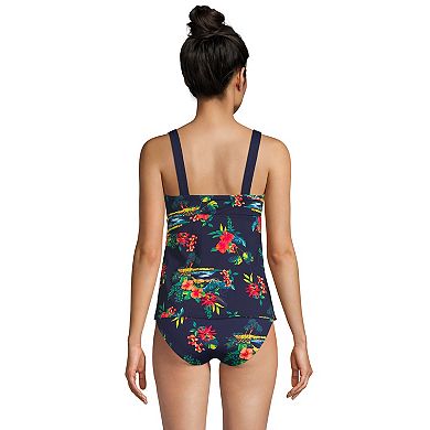 Women's Lands' End Reversible Shirred Tankini Top