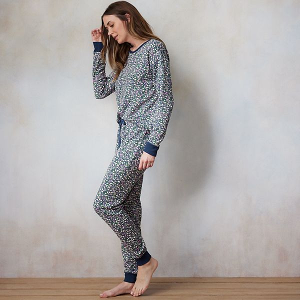 Women's LC Lauren Conrad Pajama Top and Banded Pajama Bottoms Sleep Set -  Purple Calm Ditsy (XXL LONG) – Kohl's Inventory Checker – BrickSeek