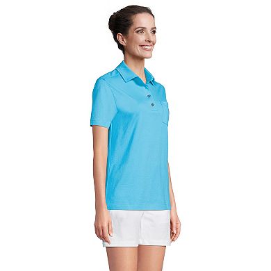 Women's Lands' End Short Sleeve Super-T Polo