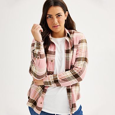 Women's Sonoma Goods For Life® Adaptive Easy Dressing Essential Flannel Shirt