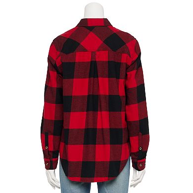 Women's Sonoma Goods For Life® Adaptive Easy Dressing Essential Flannel Shirt
