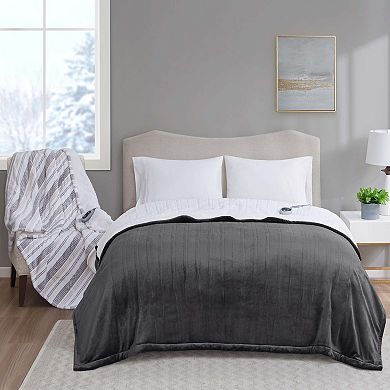 Cuddl Duds Plush Sherpa Heated Electric Throw Blanket