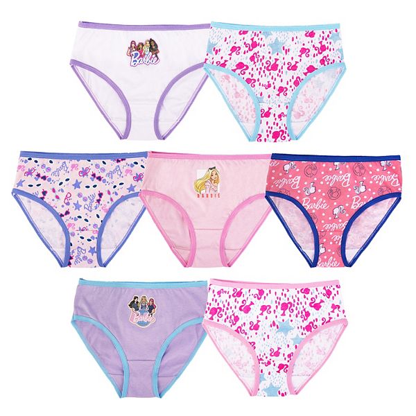 Girls 4-8 Barbie 7-Pack Briefs