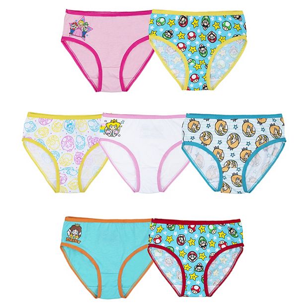 Girls 4-8 Super Mario 7-Pack Briefs