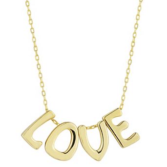 Sunkissed Sterling "Love" Necklace
