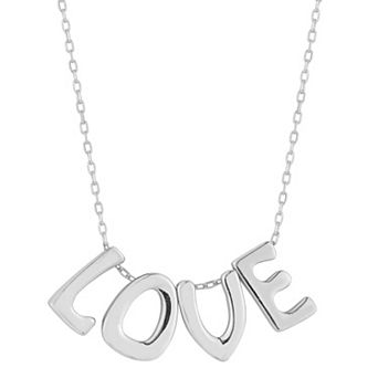 Sunkissed Sterling "Love" Necklace