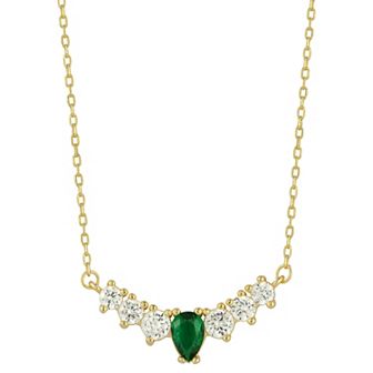 Sunkissed Sterling Cubic Zirconia Bar Necklace