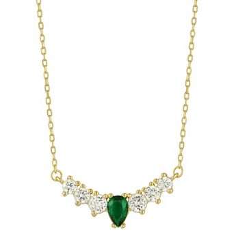 Sunkissed Sterling Cubic Zirconia Bar Necklace